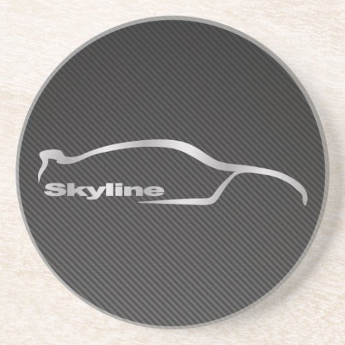 Skyline Faux Carbon Fiber Coaster