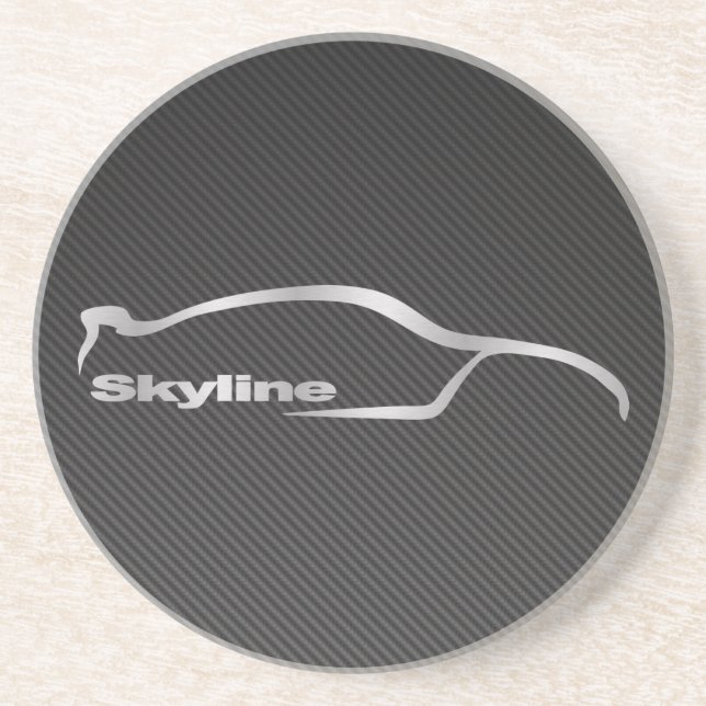 Skyline Faux Carbon Fiber Coaster (Front)