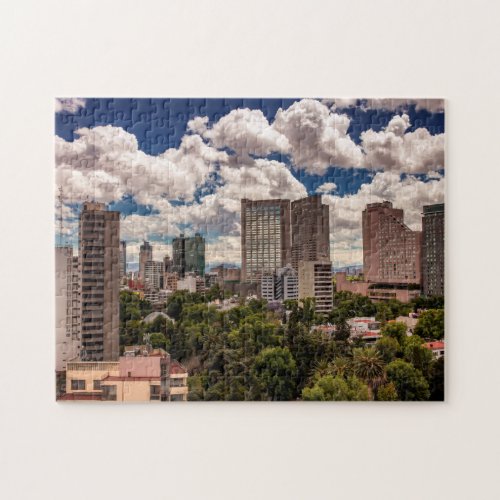 Skyline From The Hotels In Polanco Mexico City Jigsaw Puzzle