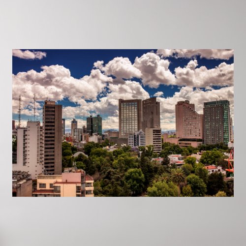 Skyline From The Hotels In Polanco Mexico City Poster