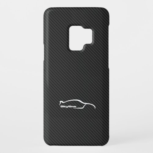 Skyline GT_R Logo w Faux Carbon FIber Background Case_Mate Samsung Galaxy S9 Case