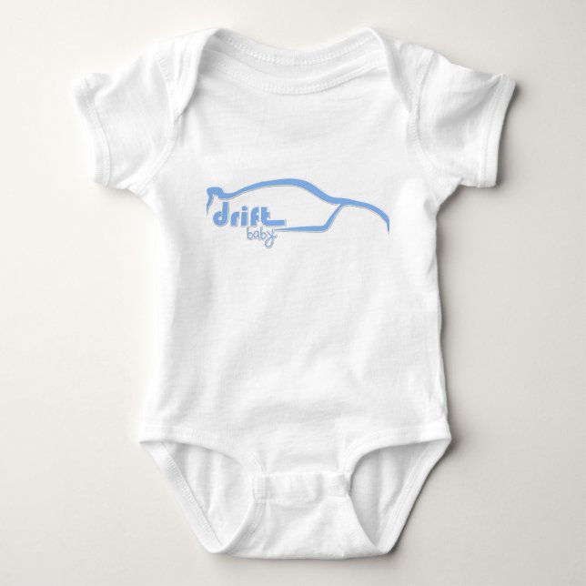Skyline GTR Drift Baby - Blue Baby Bodysuit (Front)