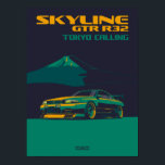 Skyline GTR R32- Godzilla Poster<br><div class="desc">Skyline GTR R32 illustration art</div>