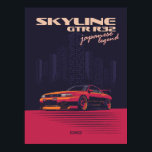 Skyline GTR R32- Godzilla Poster<br><div class="desc">Skyline GTR R32 illustration art</div>