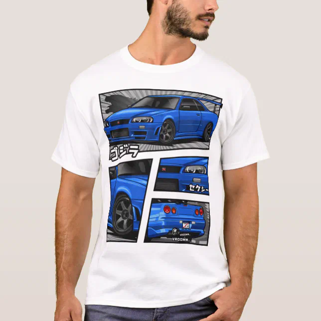 Skyline Gtr R34 Manga Lovers T-ShirtGTR R-34 Manga T-Shirt | Zazzle