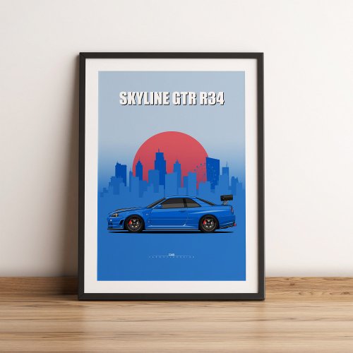 Skyline GTR R34 Poster