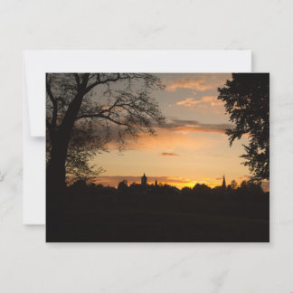 SKYLINE HAAG IN OBERBAYERN AT SUNSET POSTCARD