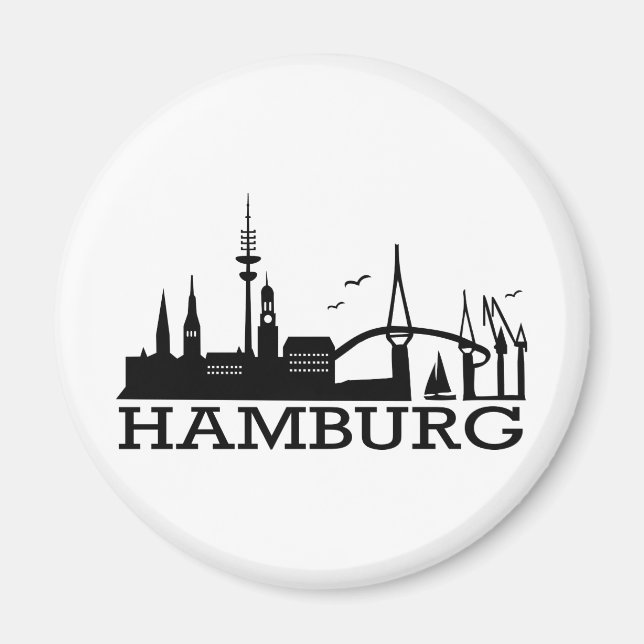 Skyline Hamburg Magnet (Front)