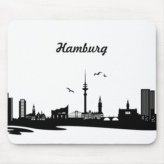 Skyline Hamburg Mouse Pad (Front)