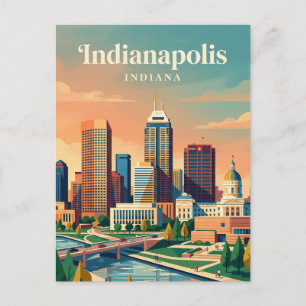 Skyline Indiana Postcard