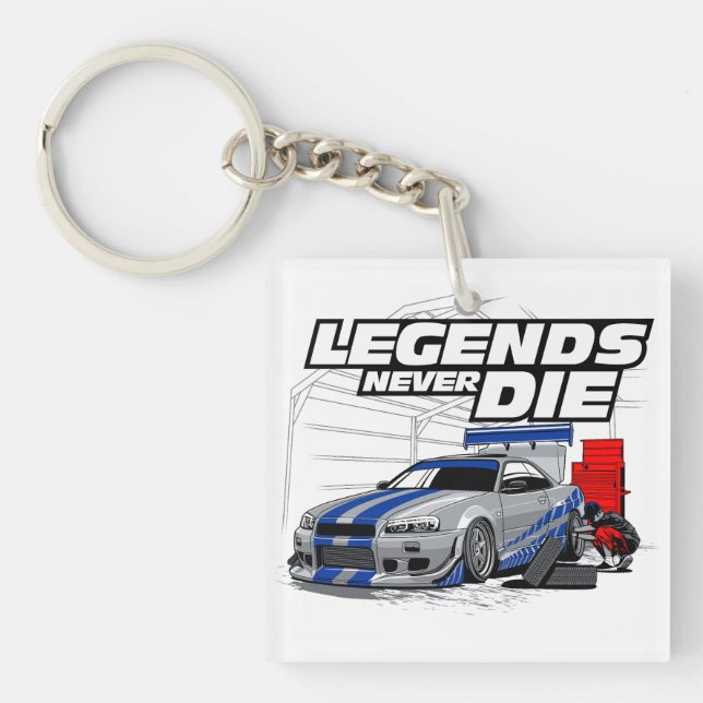 SKYLINE LEGENDS NEVER DIE! KEYCHAIN (Front)
