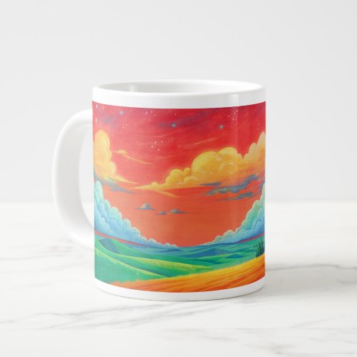 Skyline Mug with Dreamlike Cloudscape