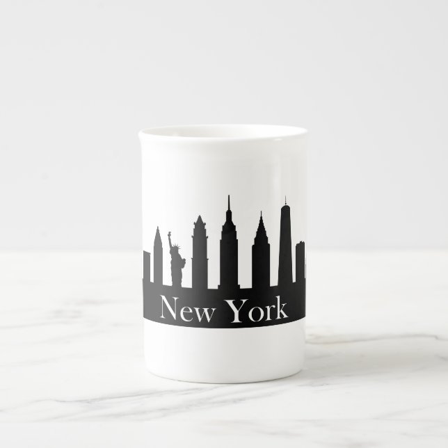 Skyline New York Bone China Mug (Front)