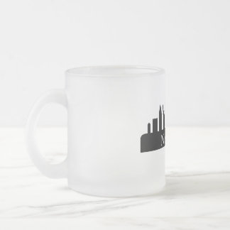 Skyline New York Frosted Glass Coffee Mug