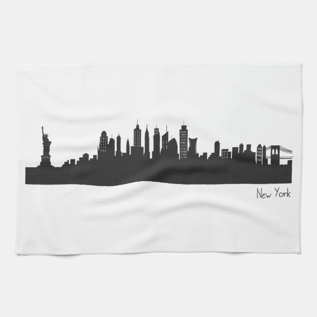 Skyline New York Kitchen Towel (Horizontal)