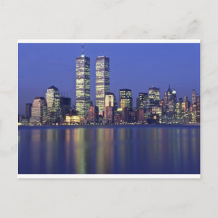 Skyline New York with World Trade Center Postcard