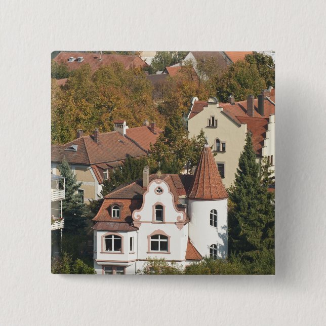Skyline of Bamberg, Germany Pinback Button (Front)