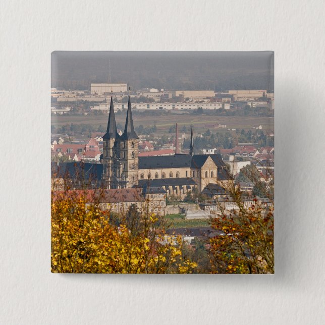 Skyline of Bamberg, Germany Pinback Button (Front)