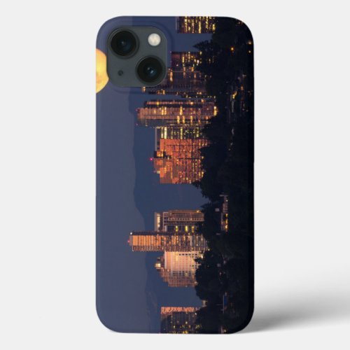 Skyline Of Bellevue From Lake Washington At Dusk iPhone 13 Case