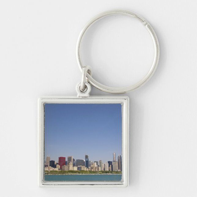 Skyline of Chicago, Illinois, USA. Keychain (Front)