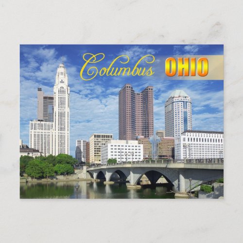 Skyline of Columbus Ohio Postcard