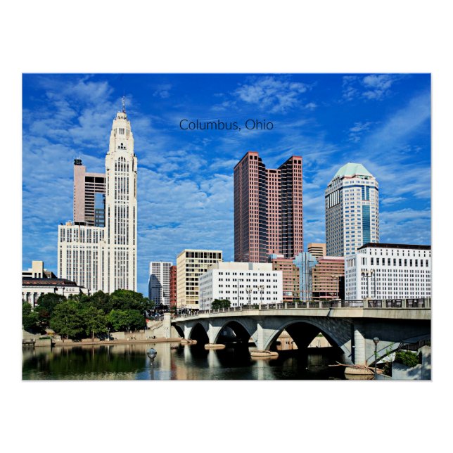 Skyline of Columbus, Ohio Poster (Front)