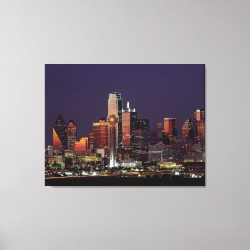 Skyline of Dallas Texas Canvas Print