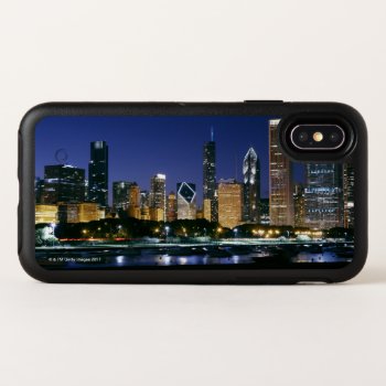 Skyline Of Downtown Chicago At Night Otterbox Symmetry Iphone X Case by prophoto at Zazzle