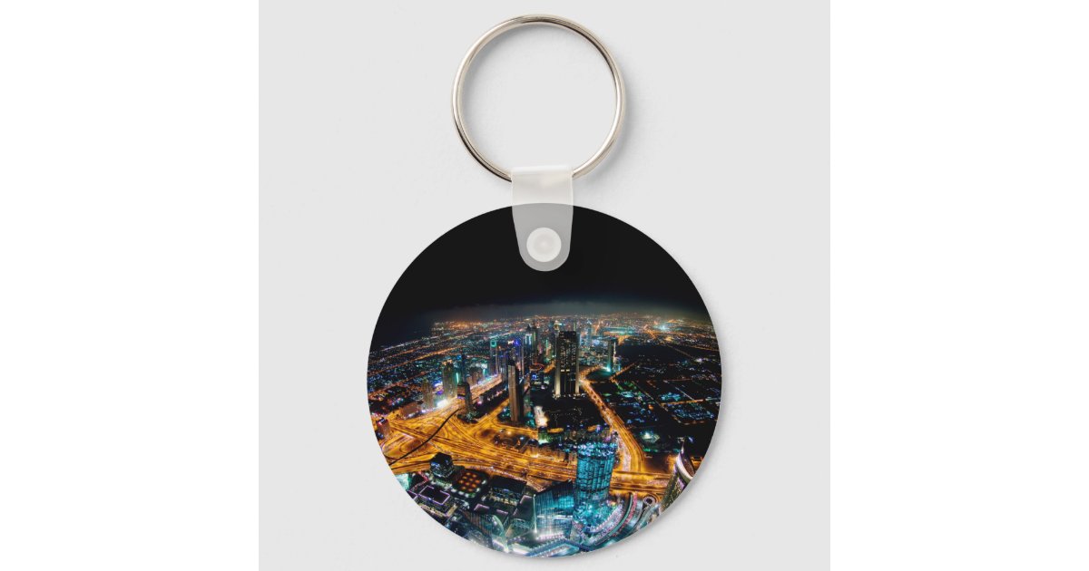 Louisville, KY Stylized Skyline, Custom Slogan Keychain, Zazzle