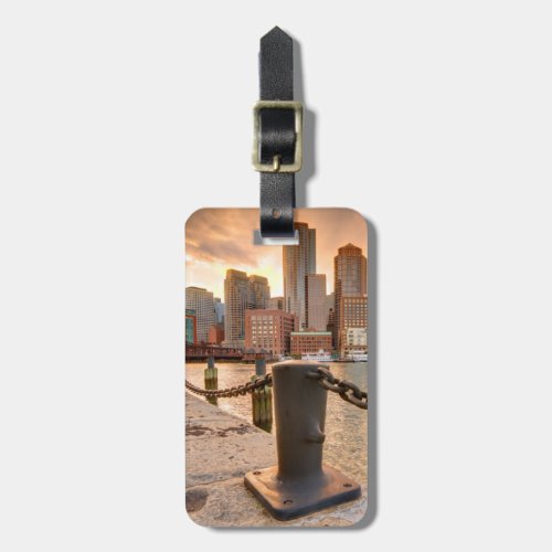 Skyline of Financial District of Boston Luggage Tag