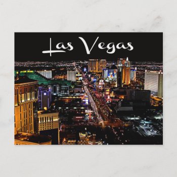 Skyline Of Las Vegas  Nevada Casino Postcard by merrydestinations at Zazzle