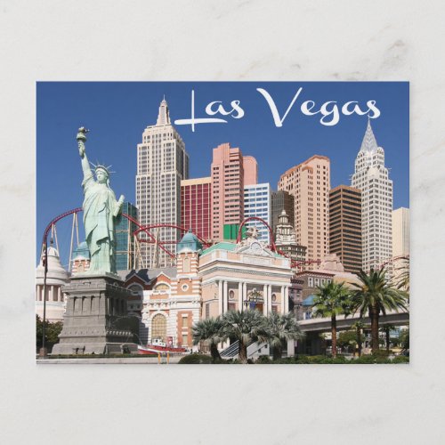 Skyline of Las Vegas Nevada Casino Postcard