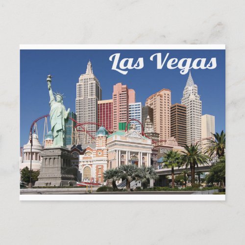 Skyline of Las Vegas Nevada Casino Postcard