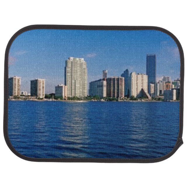 Skyline of Miami, Florida Car Floor Mat (Rear)