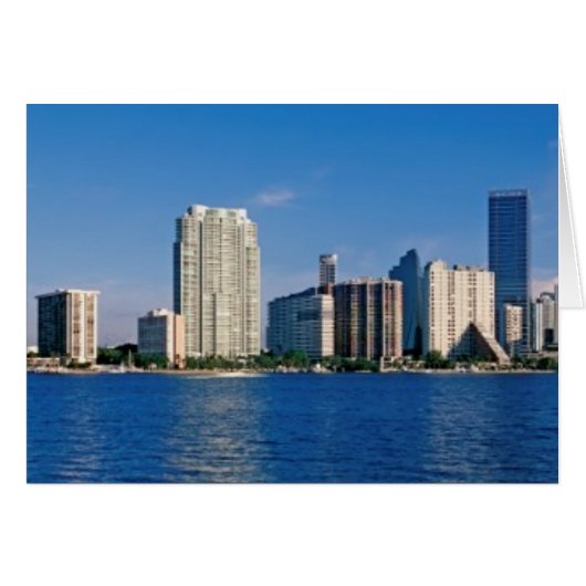 Skyline of Miami, Florida Cards (Front Horizontal)