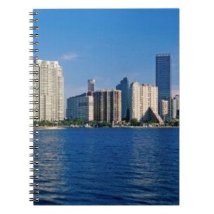 Skyline of Miami, Florida Notebook