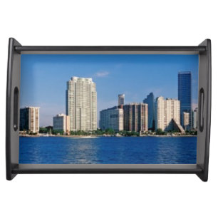 Skyline of Miami, Florida Serving Tray