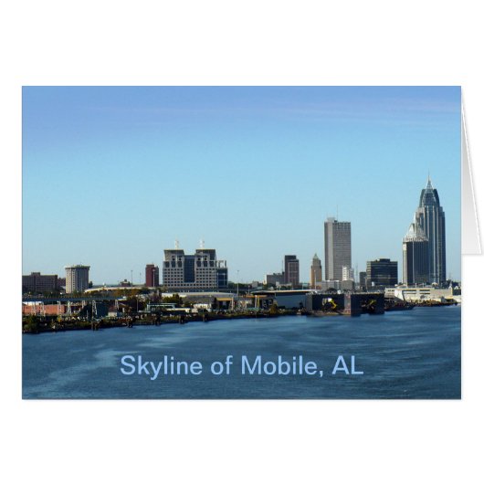 Skyline of Mobile, AL Cards (Front Horizontal)