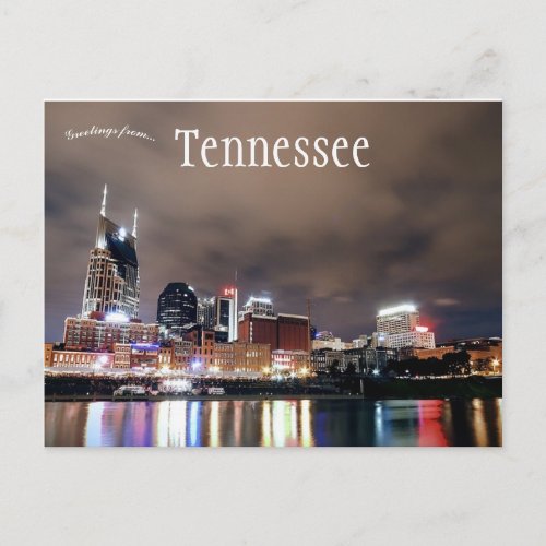 Skyline of Nashville Tennessee USA Postcard