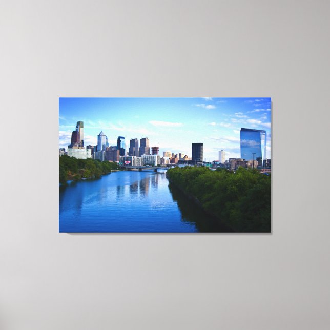 Skyline of Philadelphia canvas print (Front)