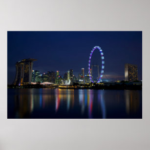 Skyline Of Singapore Poster