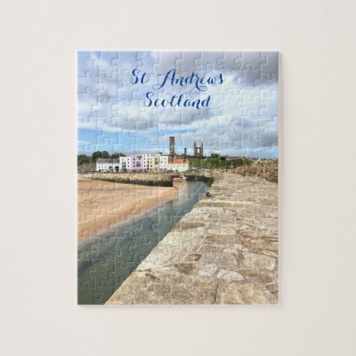 Skyline of St Andrews Fife Scotland with Pier Jigsaw Puzzle