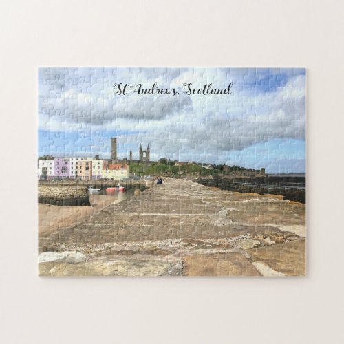 Skyline of St Andrews Fife Scotland with Pier Jigsaw Puzzle