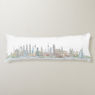 Skyline of the World Body Pillow