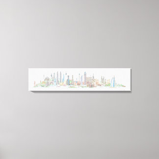 Skyline of the World Canvas Print