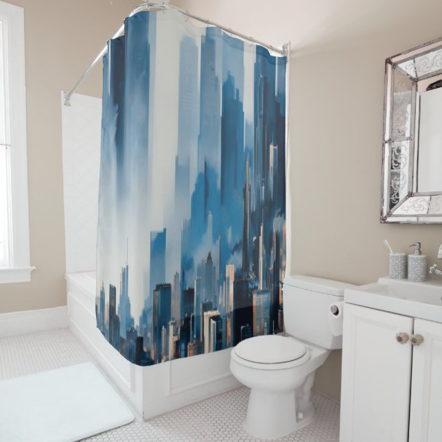 Skyline Shower Curtain (In Situ)