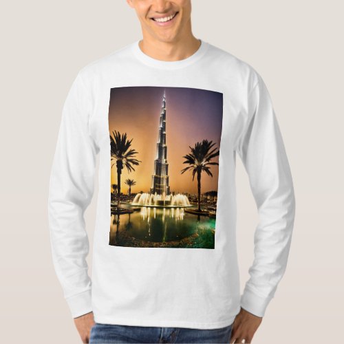 Skyline Sovereign The Majesty of Burj Khalifa T_Shirt