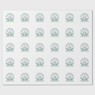 Skyline Sprouts Urban Farming Sticker   City Garde Wrapping Paper