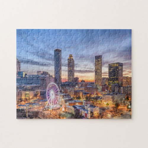 Skyline View Atlanta Georgia Getaways Atlanta Vaca Jigsaw Puzzle