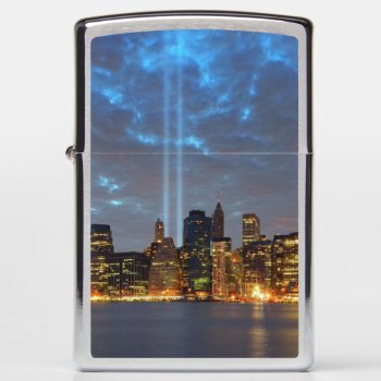 Skyline View Of City In Night. Zippo Lighter by iconicnewyork at Zazzle